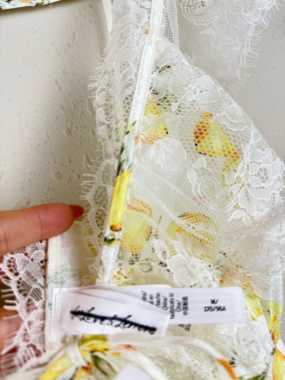 For Love End Lemons Audrey Lemons Print Lace Trim Mini Dress Sz Medium NWT - Picture 13 of 15